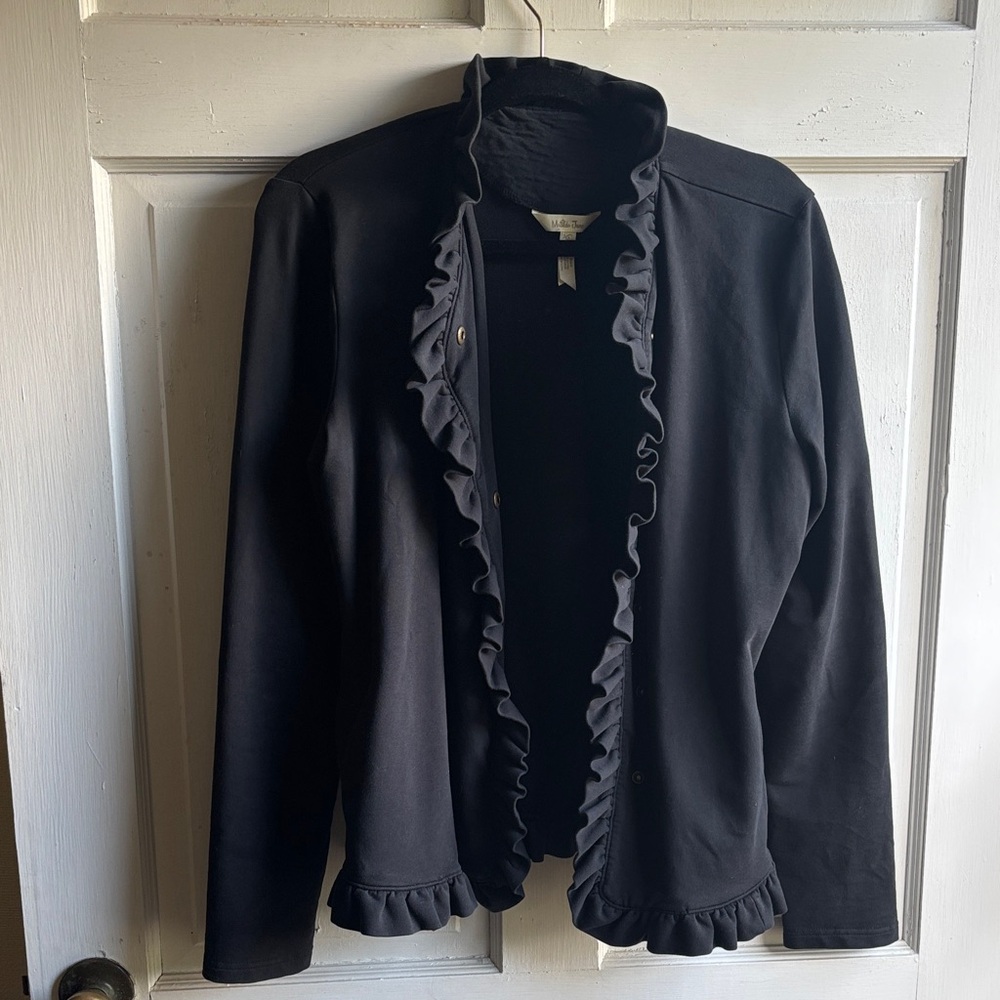 Matilda Jane Black Jacket with Ruffled Trim
